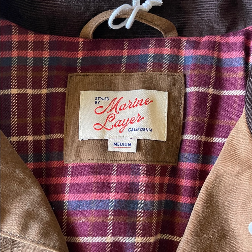 Marine Layer Riley Cotton Barn Jacket Brown Size Medium - Picture 4 of 6